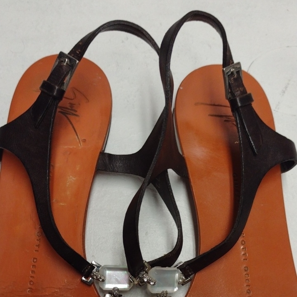 Giuseppe Zanotti Brown Sandals Size 9 Bohemian, Boho, Beach, Summer, Vacation. - Picture 4 of 16
